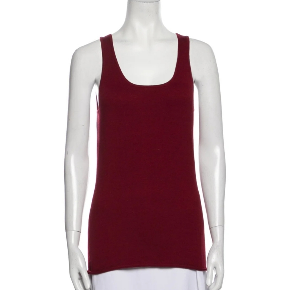 Minnie Rose sleeveless knit scoop neck sweater size M